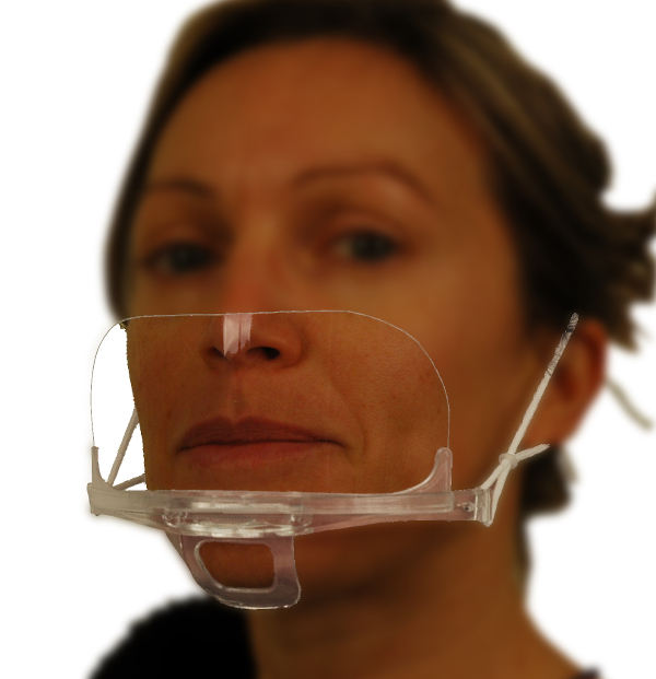 Masque plastique transparent